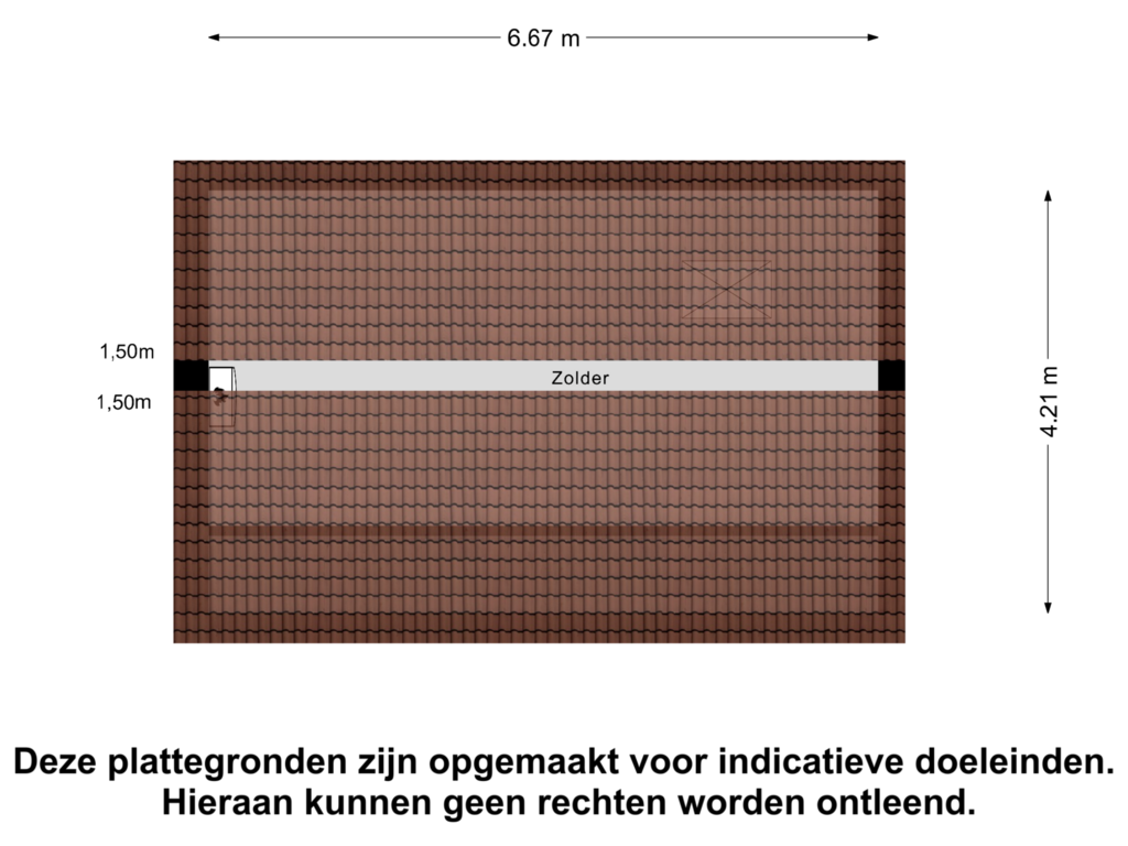 View floorplan of Zolder of Bongerdstraat 9