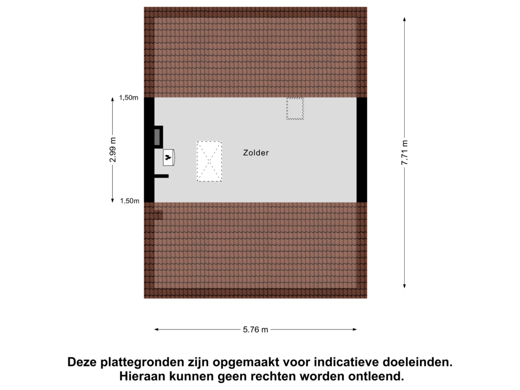 Bekijk plattegrond van Zolder van Ida van Tiarastrjitte 8