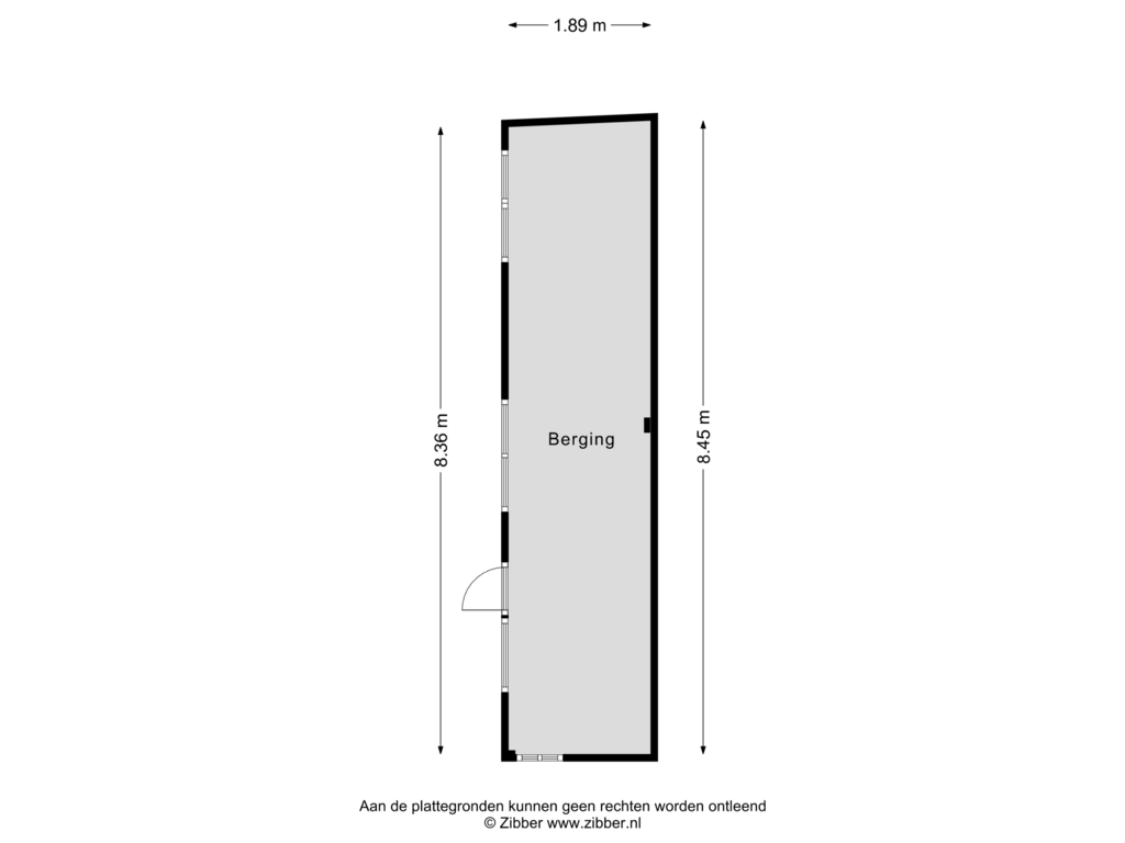 Bekijk plattegrond van Berging van John F. Kennedystraat 91