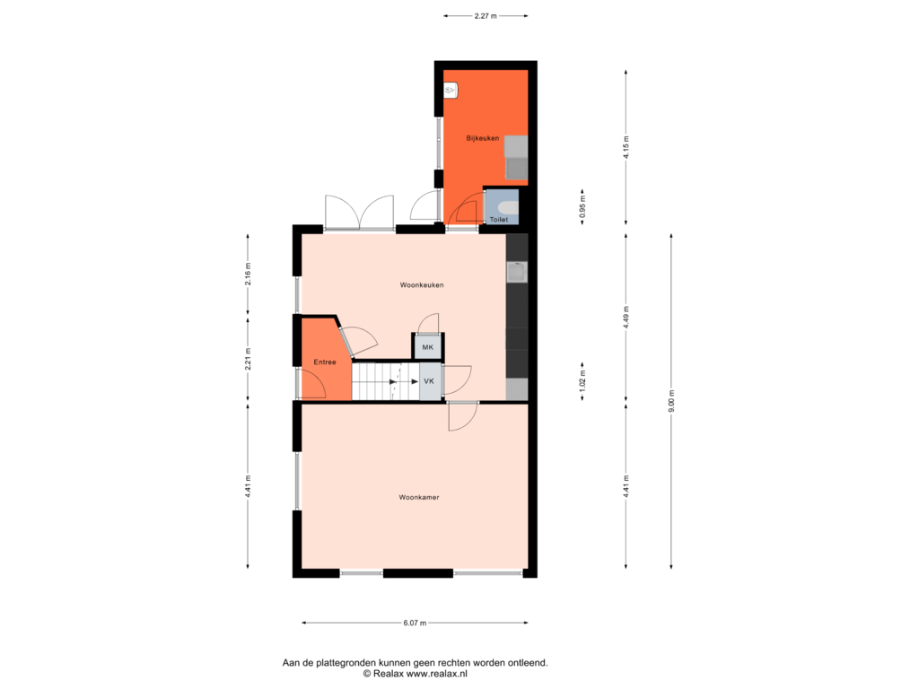 View floorplan of Begane grond of ter Borgweg 3