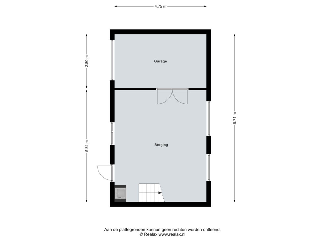 View floorplan of Garage en Berging of ter Borgweg 3