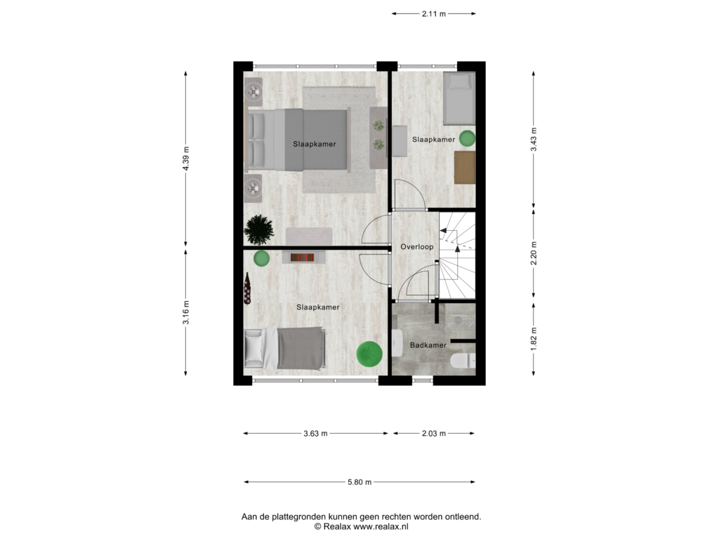 Bekijk plattegrond van Verdieping 1 van Zwaluwstraat 2