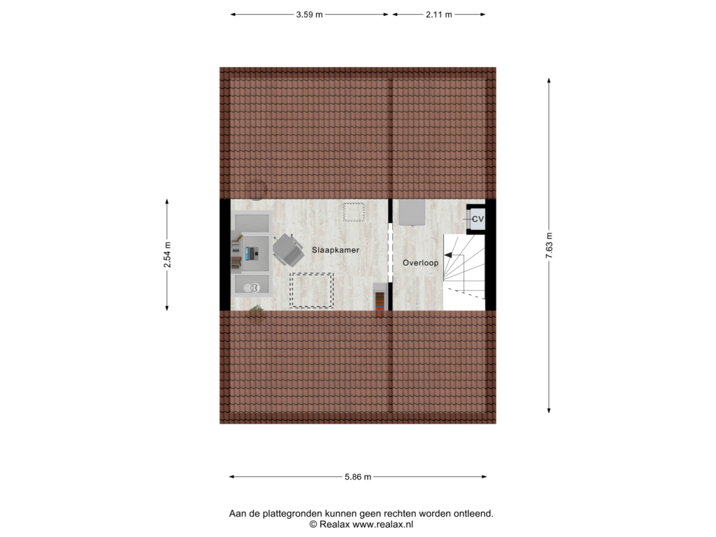 Bekijk plattegrond van Verdieping 2 van Zwaluwstraat 2