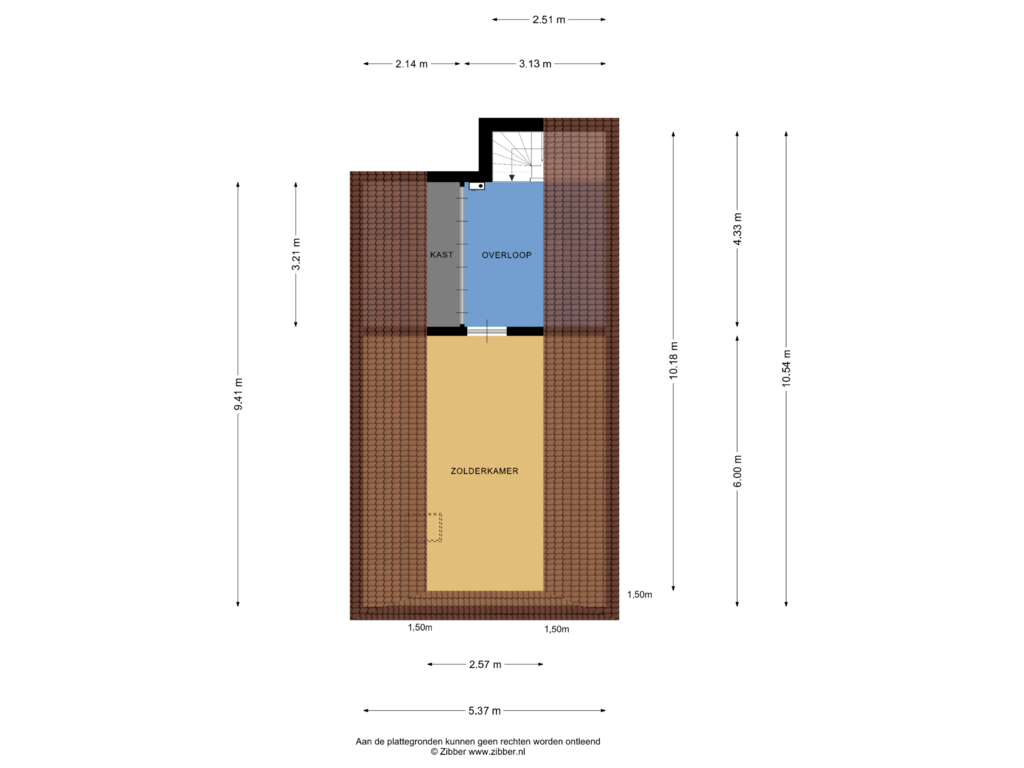 View floorplan of Tweede Verdieping of Beekstraat 49