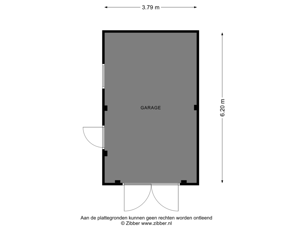 View floorplan of Garage of Beekstraat 49