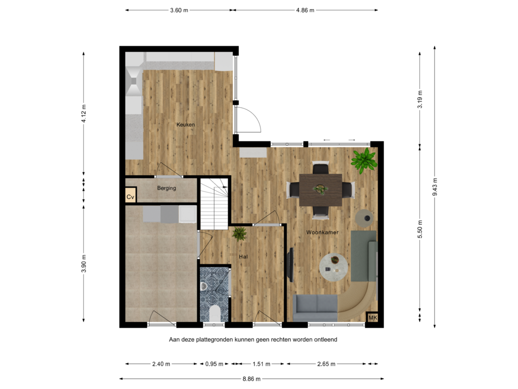 Bekijk plattegrond van Oudestad 66, BG van Oudestad 66