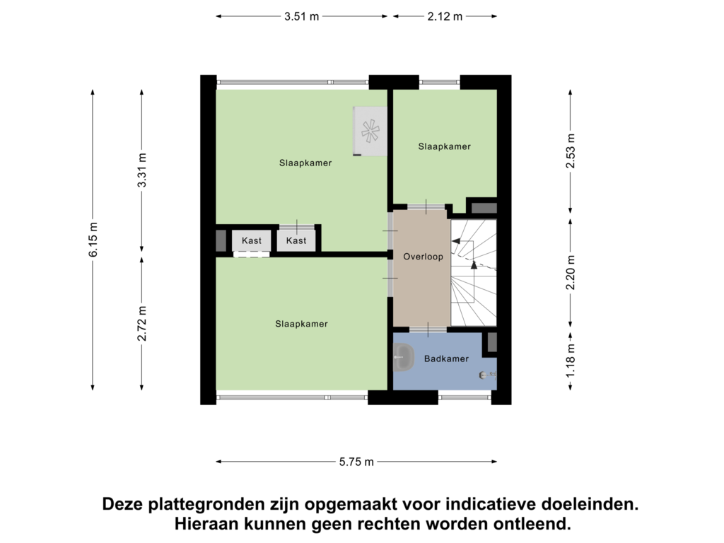 Bekijk plattegrond van Eerste Verdieping van Abeelstraat 38