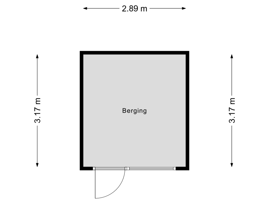 Bekijk plattegrond van Berging van Prof. Struyckenstraat 5