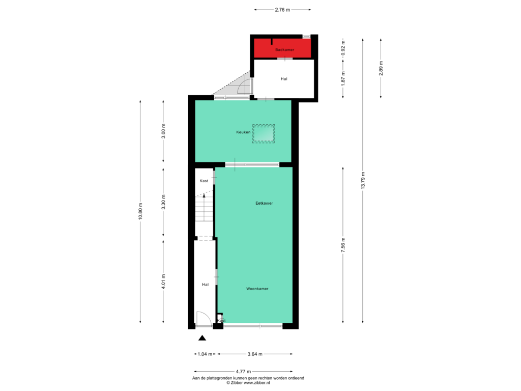 Bekijk plattegrond van Begane Grond van Oude Kerkstraat 21