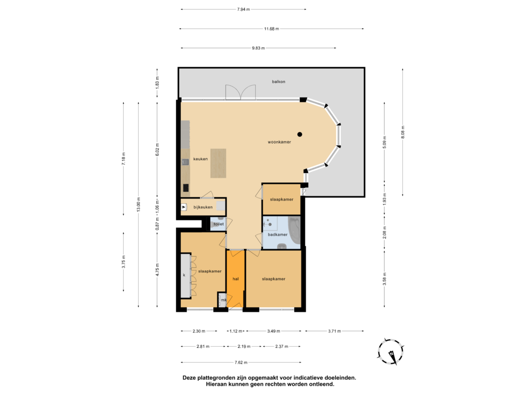 Bekijk plattegrond van appartement van Stadsplein 51