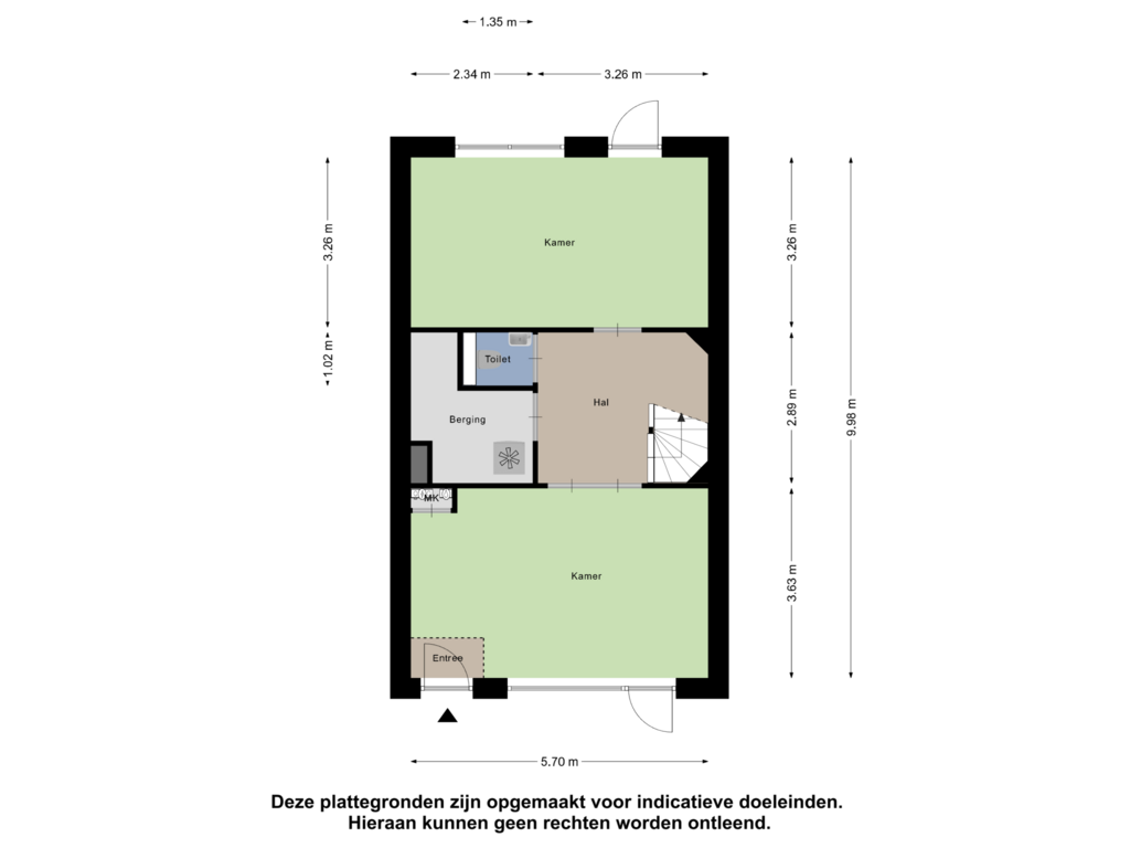 View floorplan of Begane Grond of Zwaanpark 24