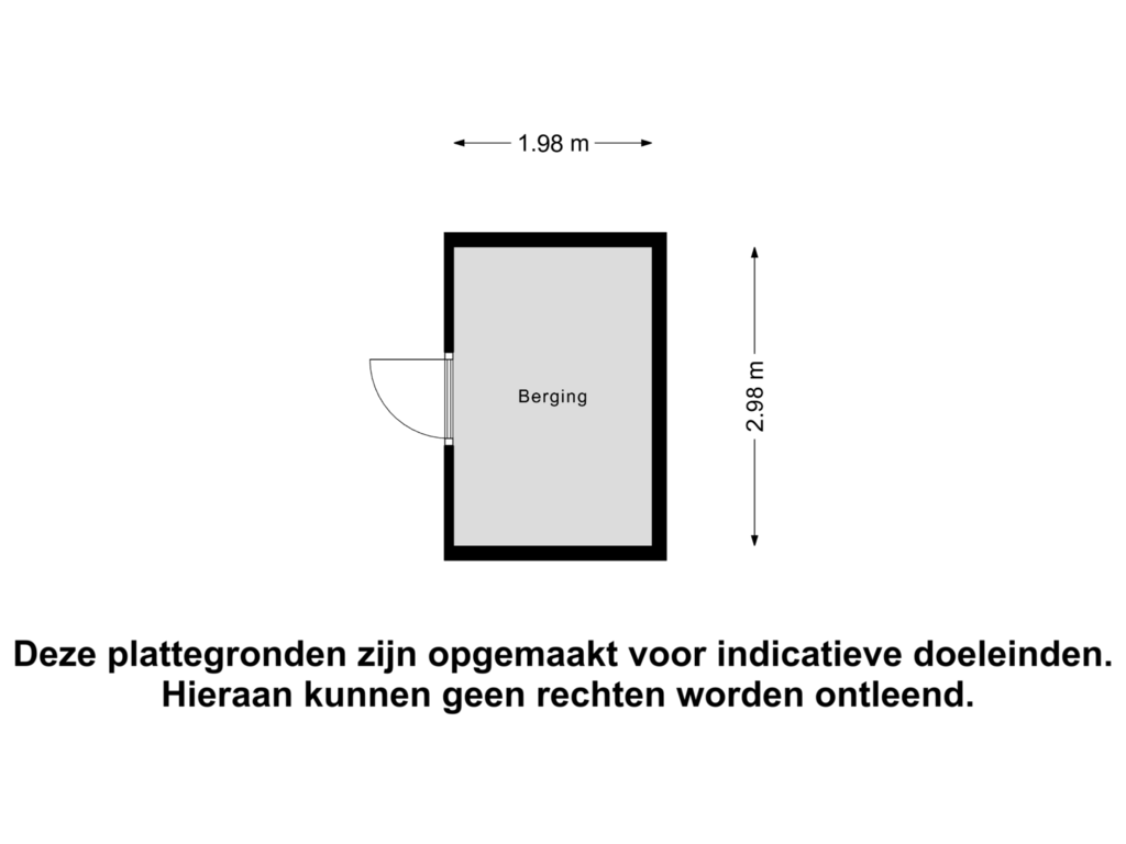 View floorplan of Berging of Zwaanpark 24