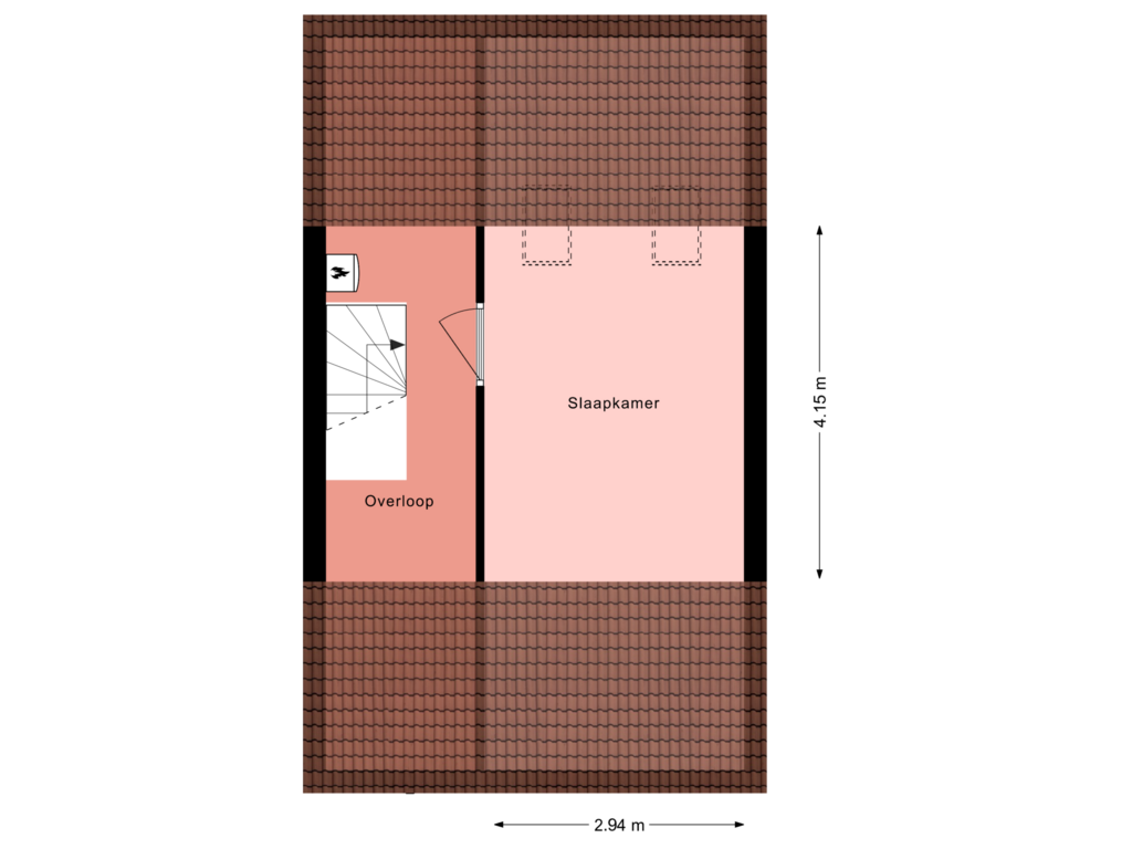 Bekijk plattegrond van Tweede verdieping van Jan Adriaansz. Leeghwaterstraat 3