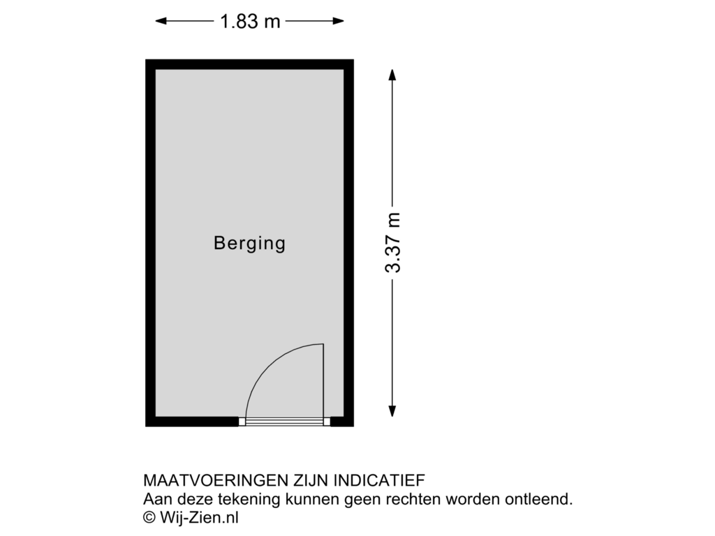 Bekijk plattegrond van Berging van Van Anrooystraat 333