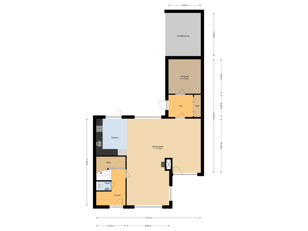 Bekijk plattegrond van Begane grond van Ten Utlodreef 14