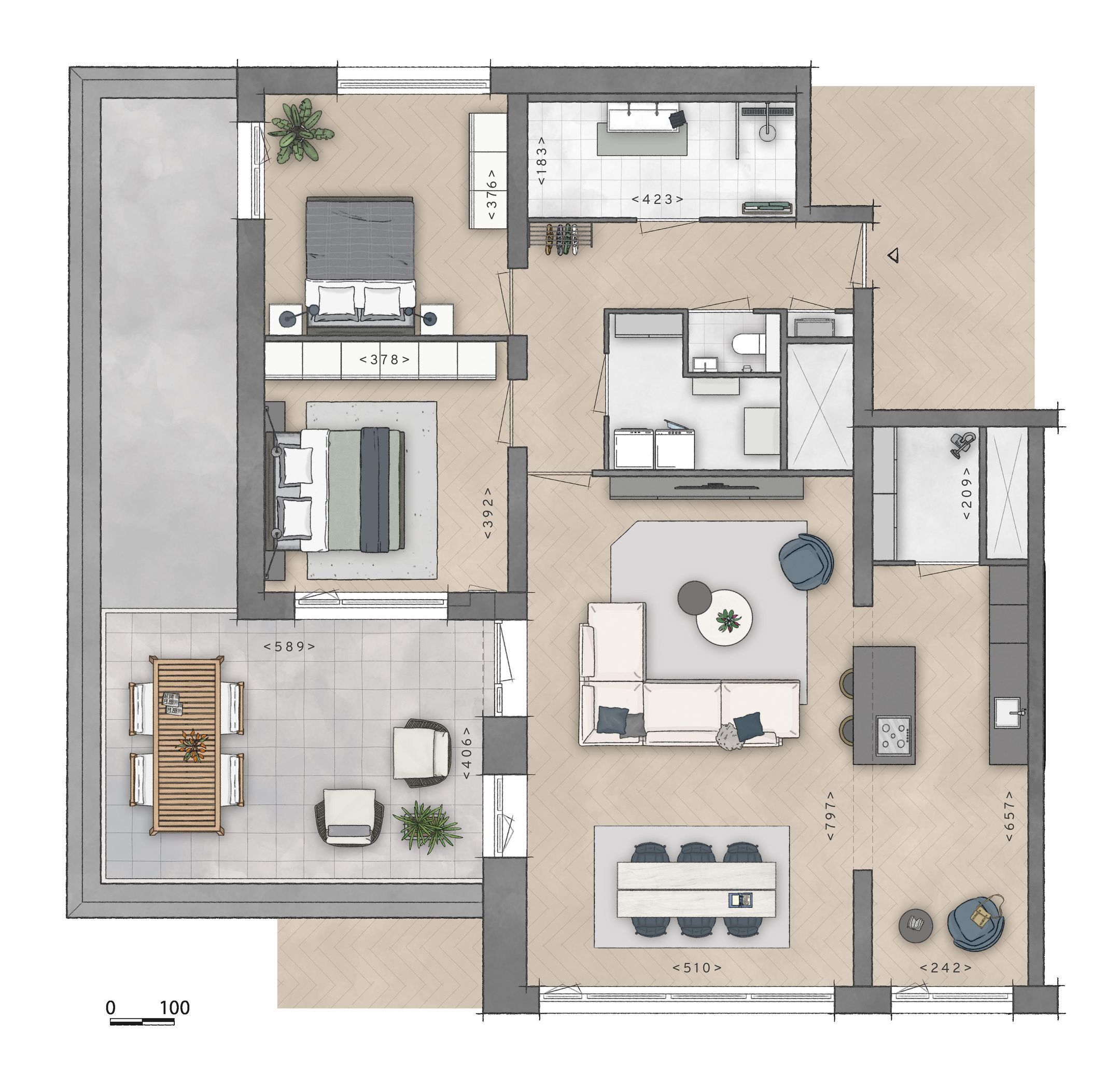 Photo 3 of Mahoniehout 466