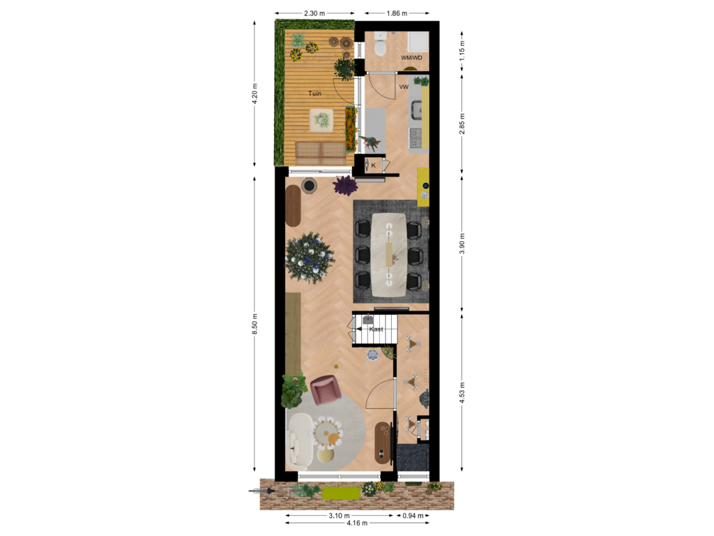 View floorplan of Begane Grond of De Genestetstraat 31