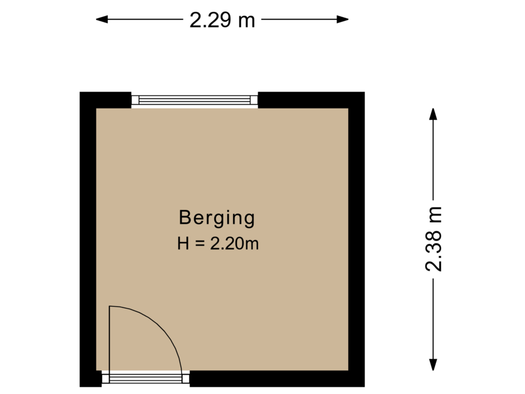 View floorplan of Berging of Westerbaan 1