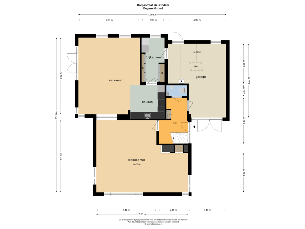 Bekijk plattegrond van Begane Grond van Dorpsstraat 26