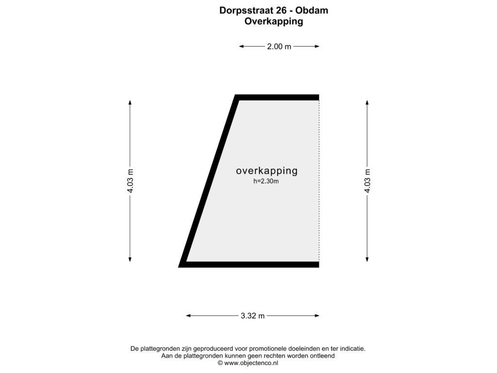 Bekijk plattegrond van Overkapping van Dorpsstraat 26