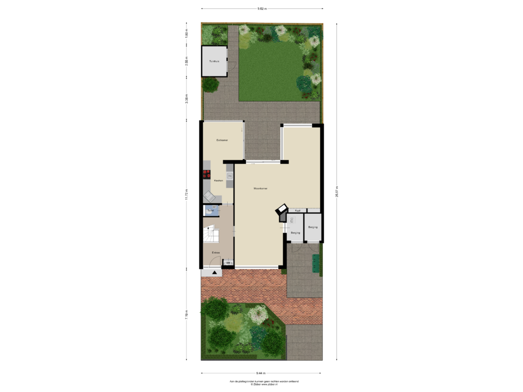 View floorplan of Begane Grond-Tuin of Aalsburg 2954