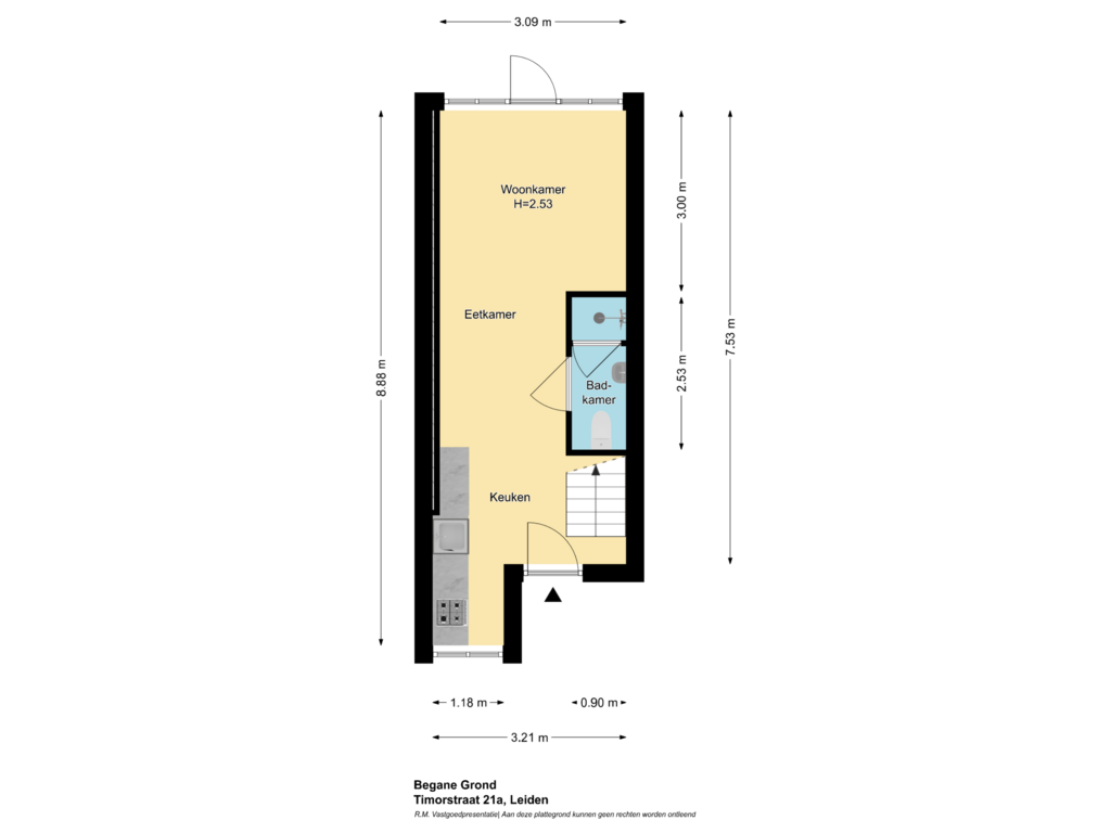 Bekijk plattegrond van Begane Grond van Timorstraat 21-A