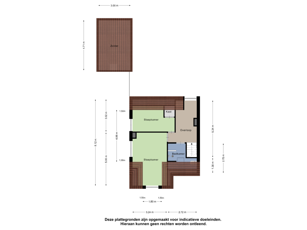 Bekijk plattegrond van Eerste Verdieping van Brinklaan 3