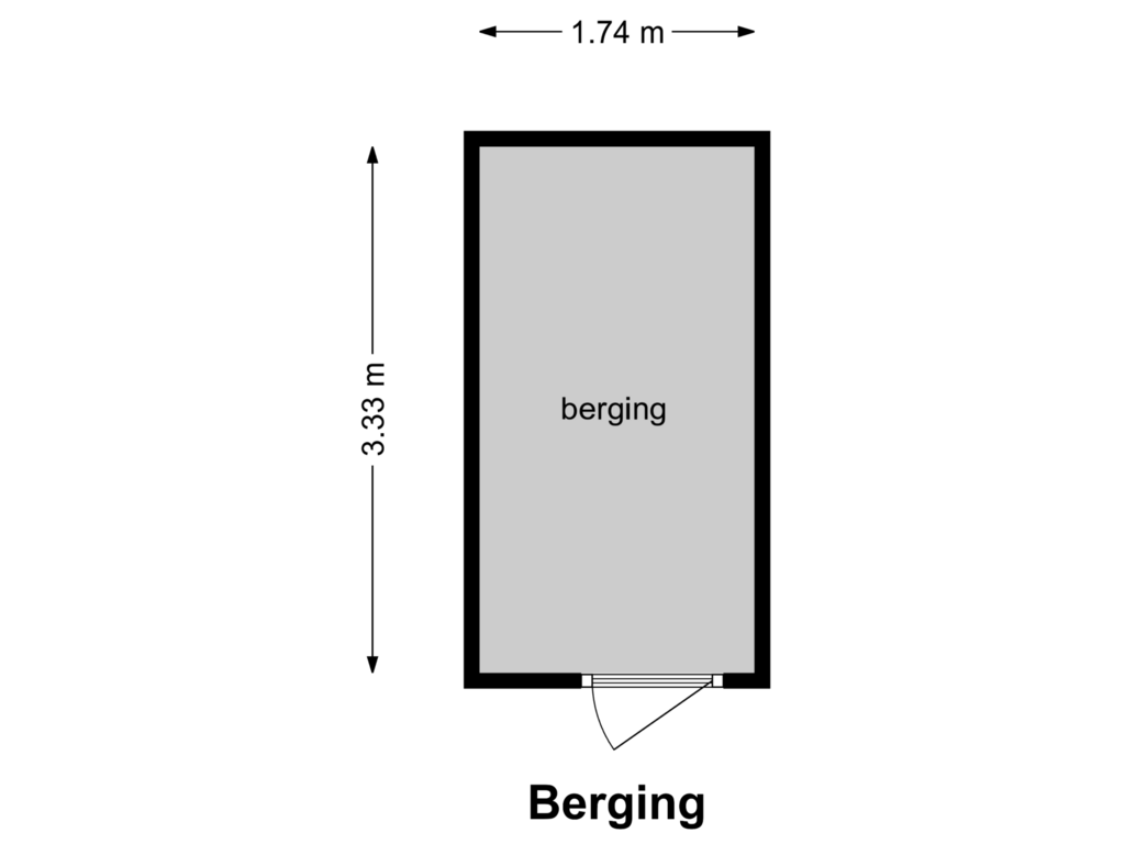 View floorplan of Berging of Wingerdpark 94