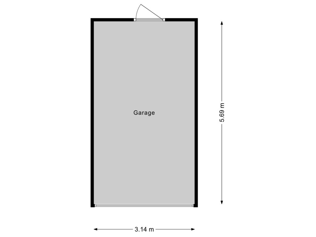 Bekijk plattegrond van Garage van Oudelandstraat 22