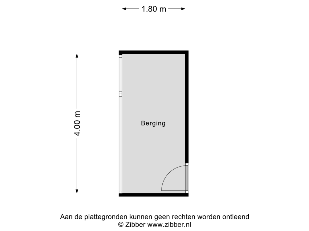 View floorplan of Berging of Wildenborglaan 32-2