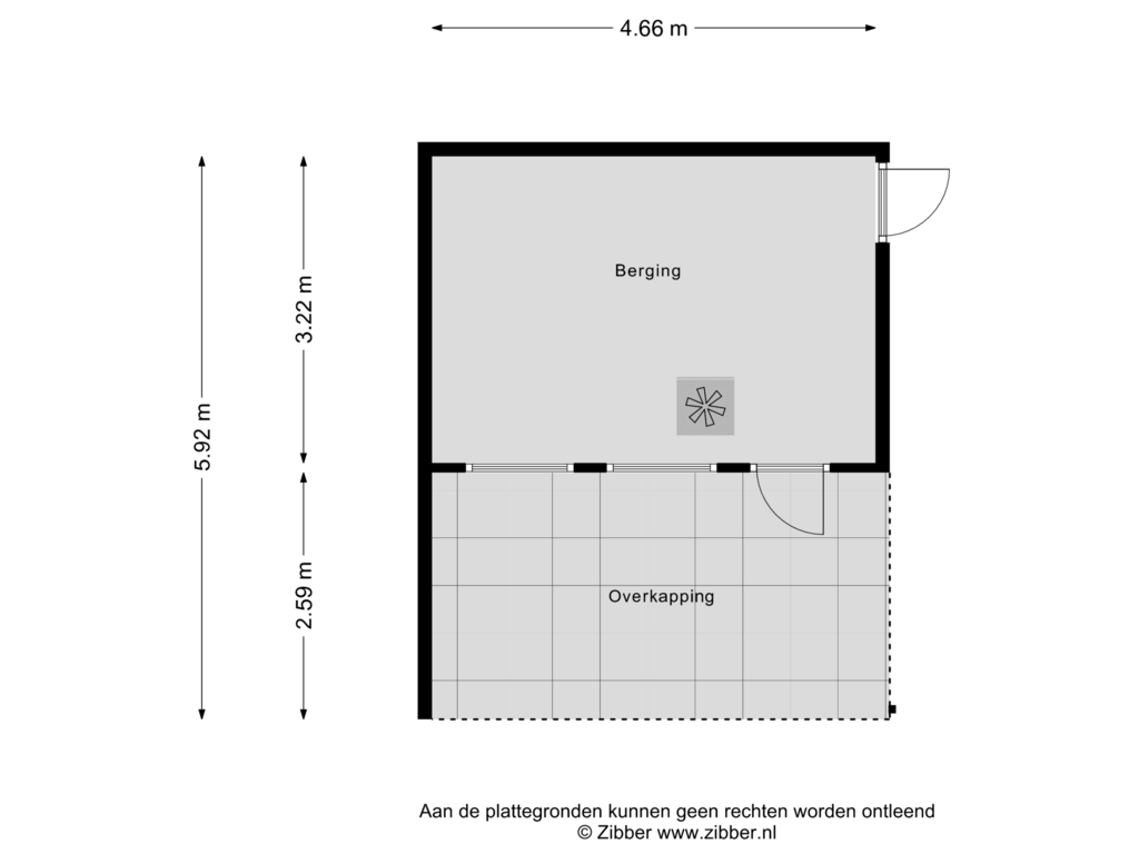 Bekijk plattegrond van Berging van Kuipersdijk 205