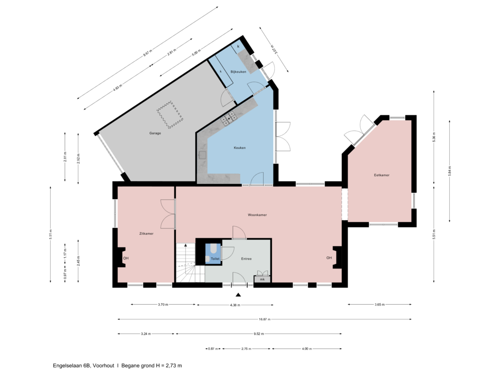 Bekijk plattegrond van Begane grond van Engelselaan 6-B