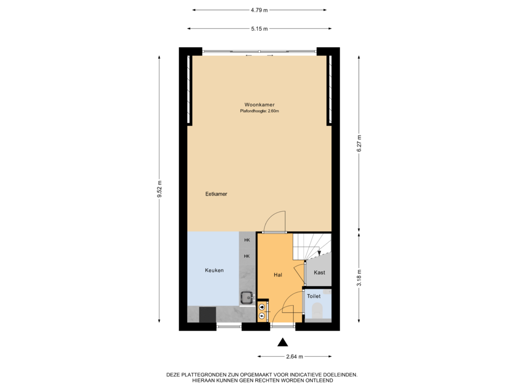 Bekijk plattegrond van Begane grond van Westerveldstraat 20