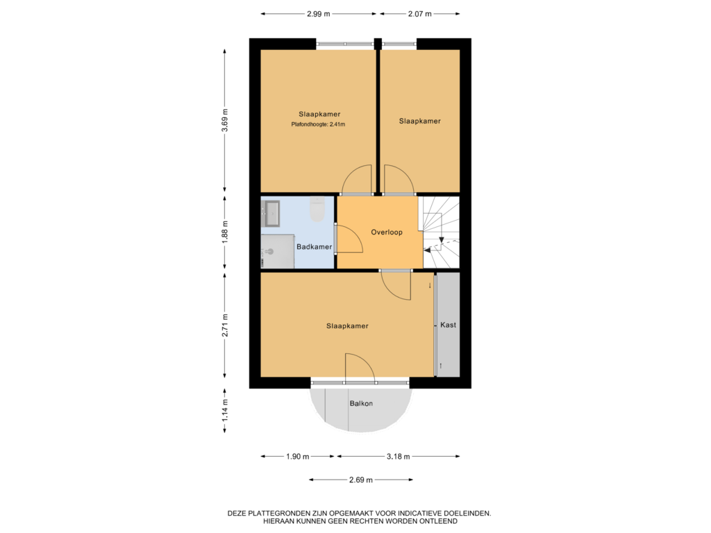 Bekijk plattegrond van 1e verdieping van Westerveldstraat 20