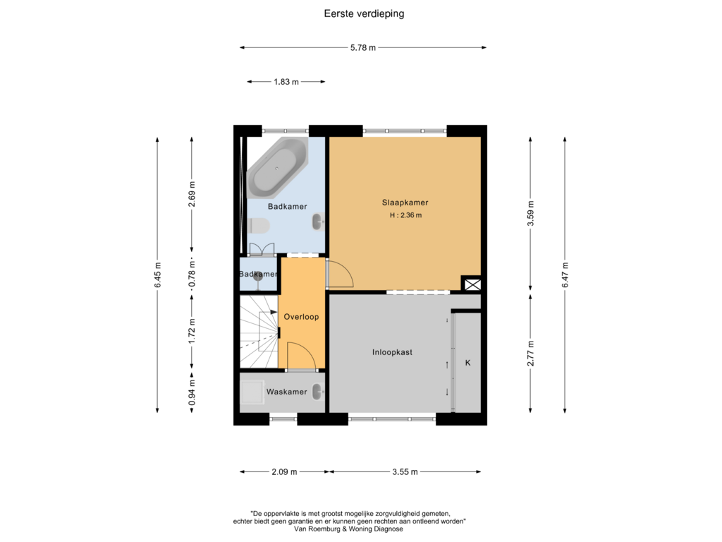 Bekijk plattegrond van Eerste verdieping van Barthold Ingellaan 6