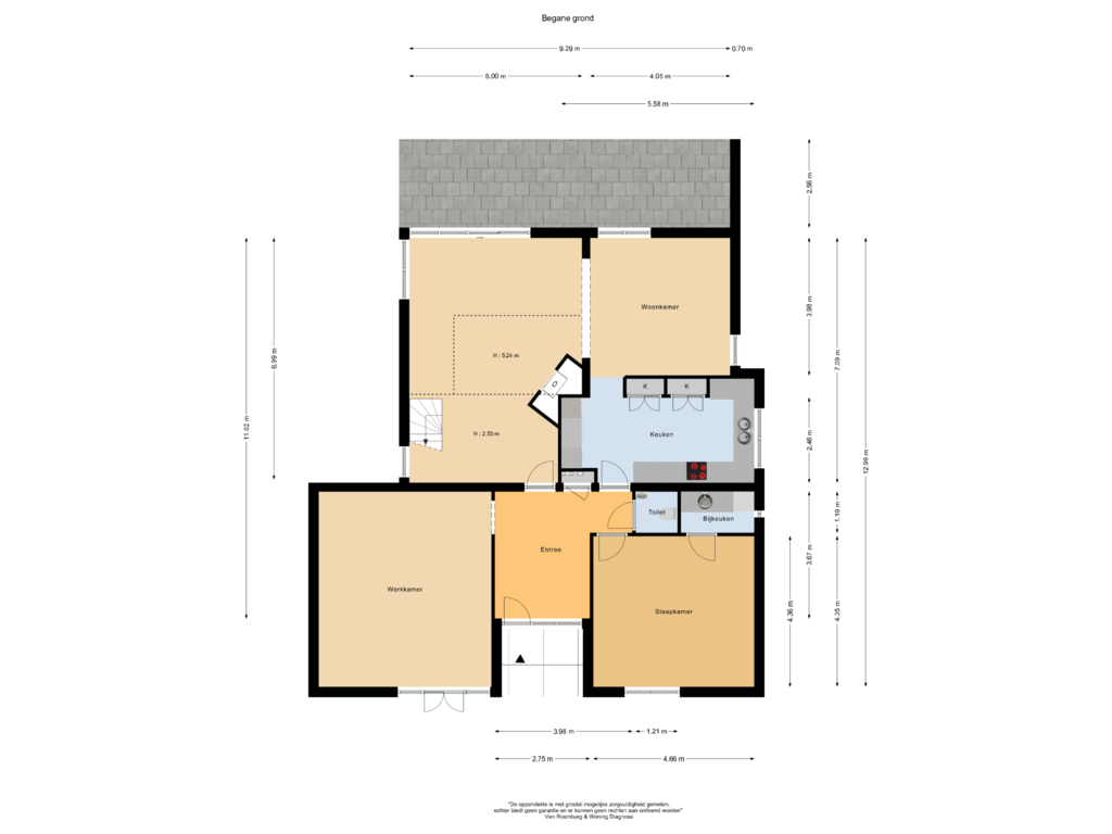 View floorplan of Begane grond of Overmeerseweg 118-A