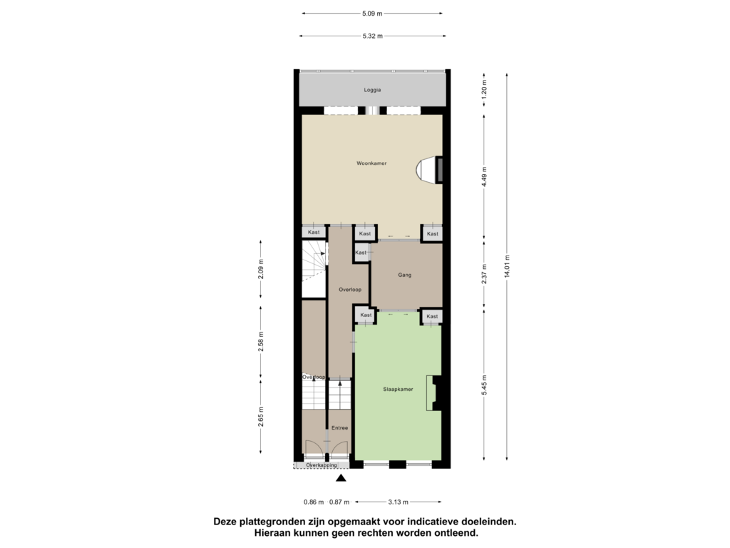 Bekijk plattegrond van Begane Grond van Tollensstraat 63-A