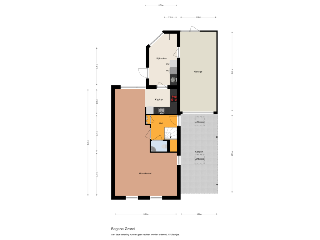 View floorplan of Begane Grond of Alpenkraai 7