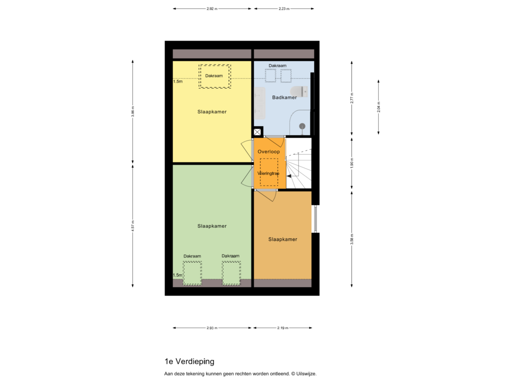 View floorplan of 1e Verdieping of Alpenkraai 7