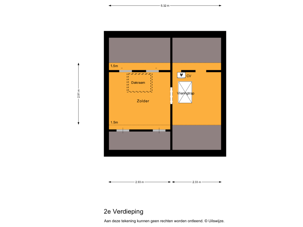 View floorplan of 2e Verdieping of Alpenkraai 7