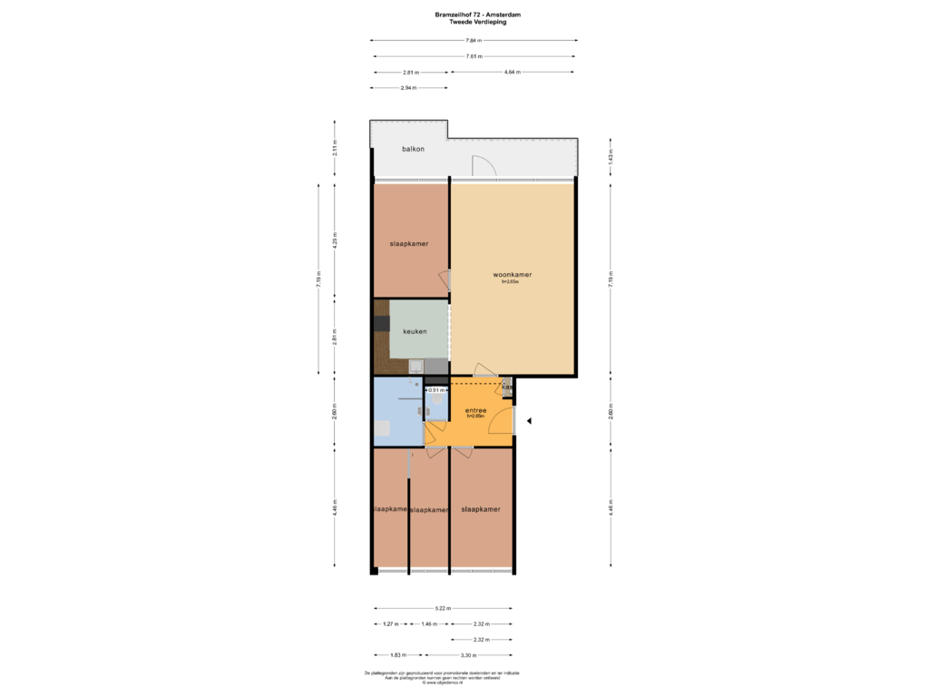 Bekijk plattegrond van TWEEDE VERDIEPING van Bramzeilhof 72