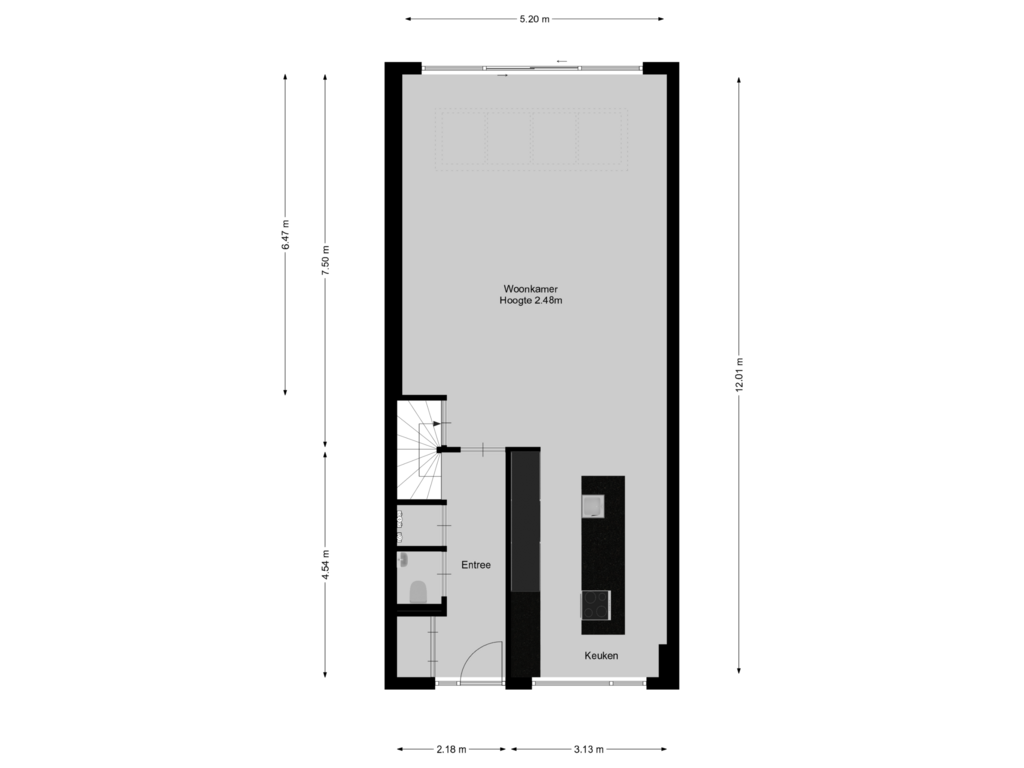 View floorplan of Begane grond of Oostindië 25