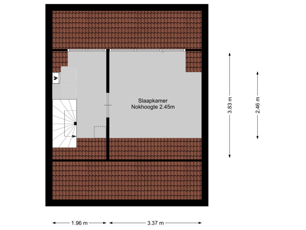 View floorplan of 2e verdieping of Oostindië 25