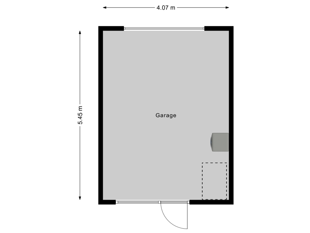 View floorplan of Garage of Rozenstraat 11