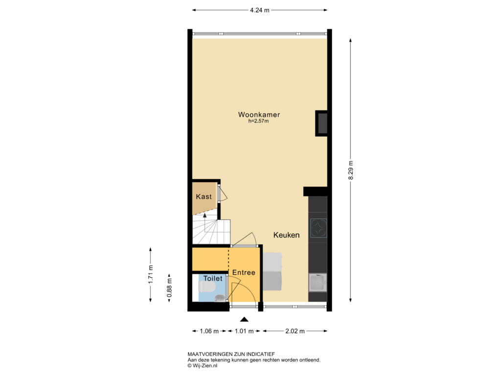 View floorplan of Eerste Verdieping of Einthovenstraat 82