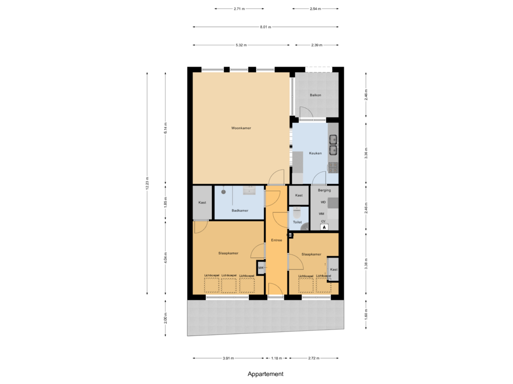 Bekijk plattegrond van Appartement van Hofplein 18