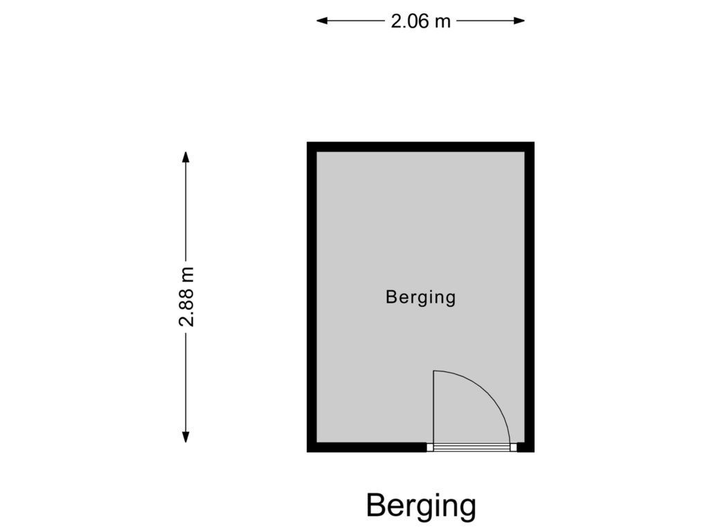 Bekijk plattegrond van Berging van Van Beethovenstraat 45