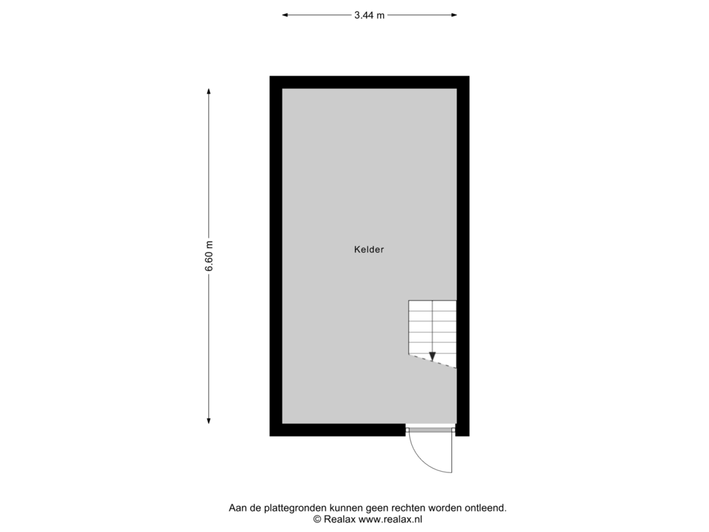 View floorplan of Kelder of Achter de Brinken 51