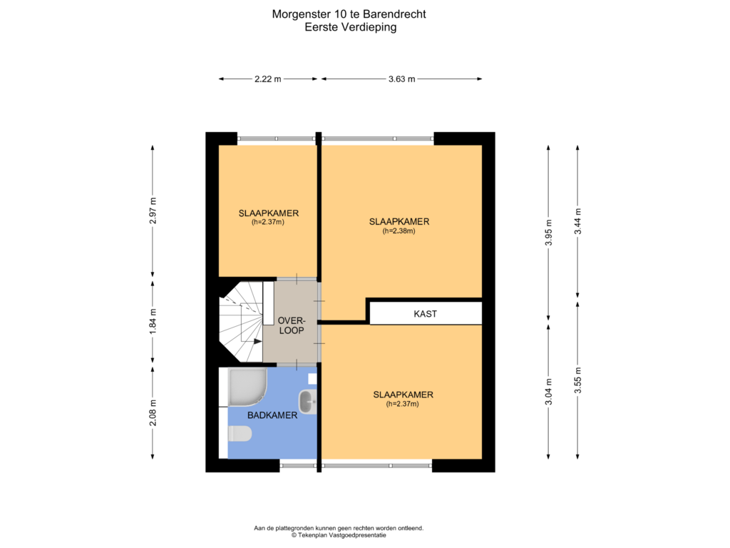 Bekijk plattegrond van Eerste Verdieping van Morgenster 10