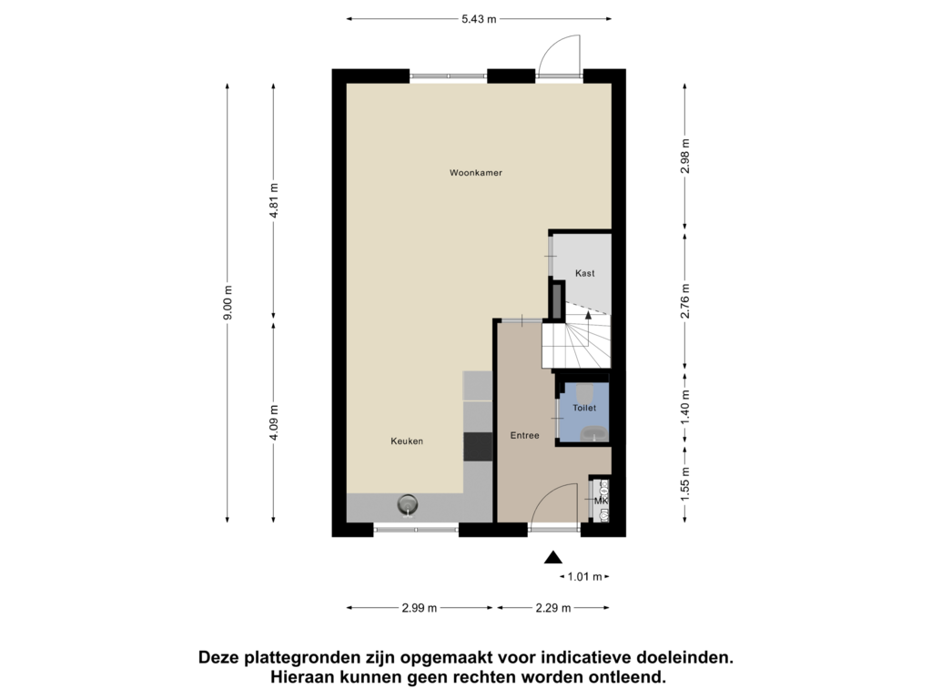 Bekijk plattegrond van Begane Grond van Stadsvisserijstraat 13